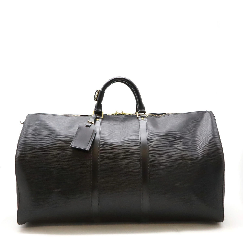 LOUIS VUITTON Epi Keepall Boston Bag Travel Leather Noir Black